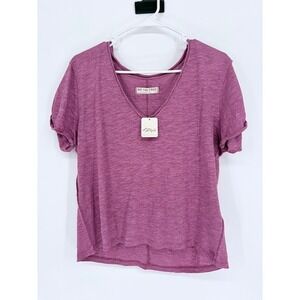 NWT We the Free Short Sleeve Tshirt Pink Purple Size Large‎